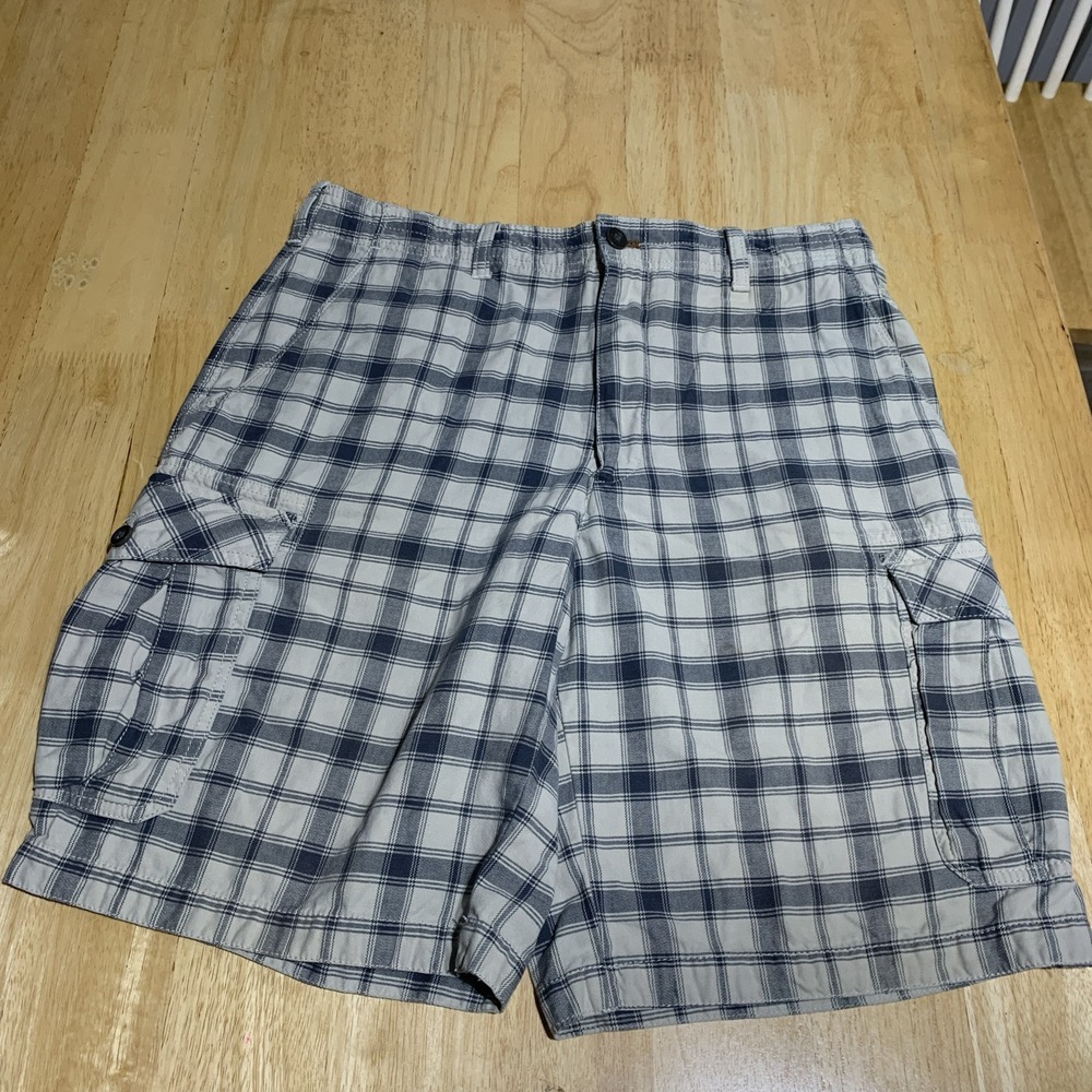 Timberland Cargo Shorts Men's Size 34 Outdoor Plaid Pockets‎